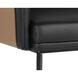 Carter Napa Black / Napa Cognac Lounge Chair